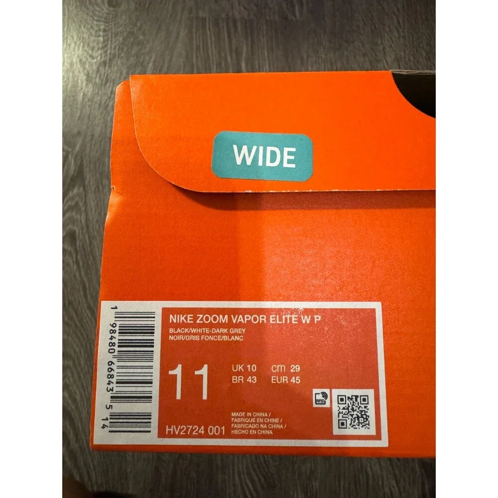 Men's 11 W Nike Zoom Vapor Elite PE Football Cleats Triple Black HV2724-001 NEW